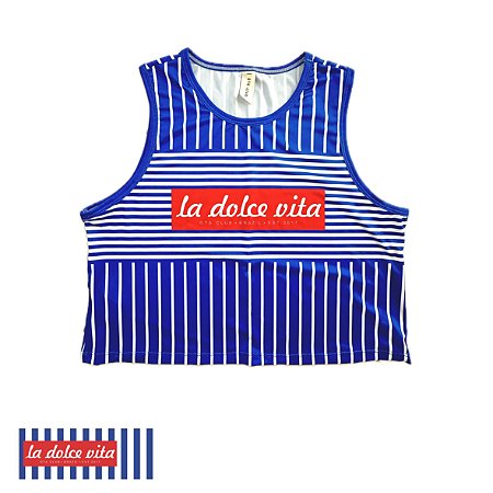 CROPPED MODELO IGA_ MAR DE CAPRI BLUE . LA DOLCE VITA . ÖTA TENNIS CLUB