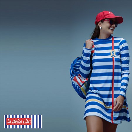 vestido de TENNIS e B.T | SHARAPOVA  MANGA LONGA . MAR DE CAPRI . LA DOLCE VITA