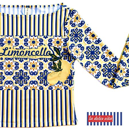BLUSA DE PROTEÇÃO | GOLA CANOA | estampa LADRILHO ITALIANO . ÖTA TENNIS CLUB