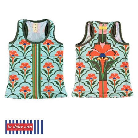 camiseta REGATA nadador BARTY . FLOR DE LARANJEIRA . LA DOLCE VITA . ÖTA TENNIS CLUB