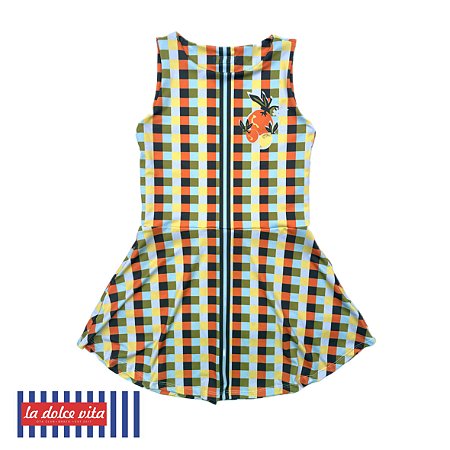 vestido de TENNIS e B.T | BADOSA .estampa PIXEL DA FLOR DE LARANJEIRA 2. LA DOLCE VITA . ÖTA TENNIS CLUB