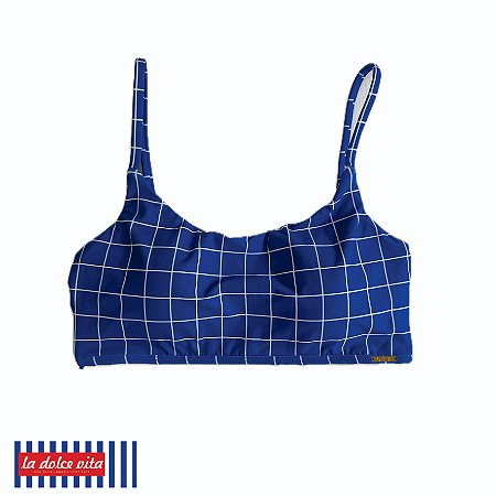 top de TENNIS |SABALENKA. estampa  estampa SQUARE AZUL. LA DOLCE VITA . ÖTA TENNIS CLUB