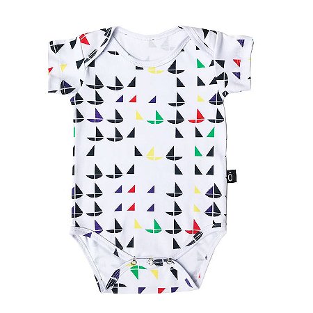 body para bebê . estampa barquinho de cordel . OTA .