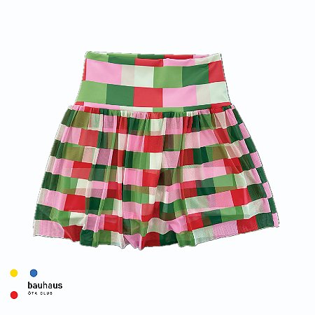 saia-short TENNIS | VÊNUS | .  estampa TECELAGEM_PK03_BAUHAUS_ . ÖTA CLUB .