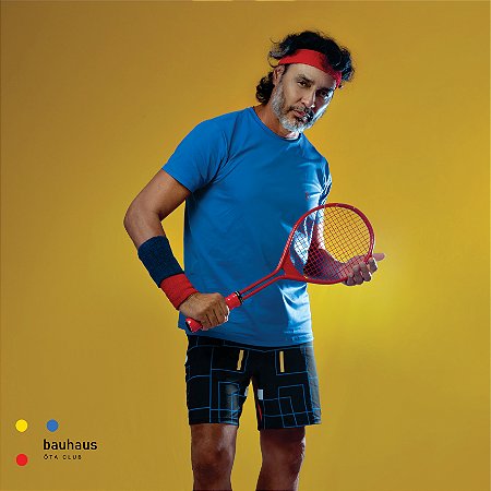 bermuda de TENNIS E BEACH TENNIS: modelo |FEDERER| . GEOMETRIA BHS.2 BLACK. BAUHAUS . ÖTACLUB