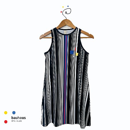 vestido de TENNIS e B.T | SHARAPOVA . estampa GEOMETRIA BHS.3 BLACK. BAUHAUS . ÖTACLUB