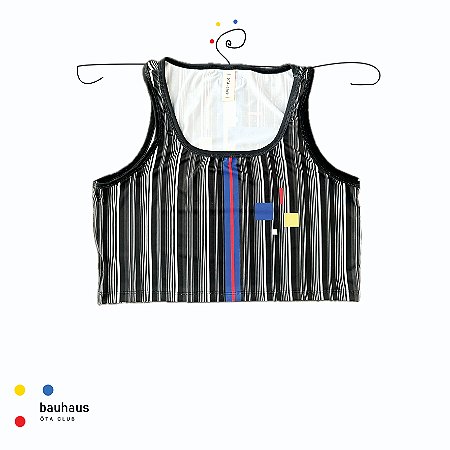 CROPPED MODELO SABALENKA _ estampa BHS.2 BLACK. BAUHAUS . ÖTA TENNIS CLUB