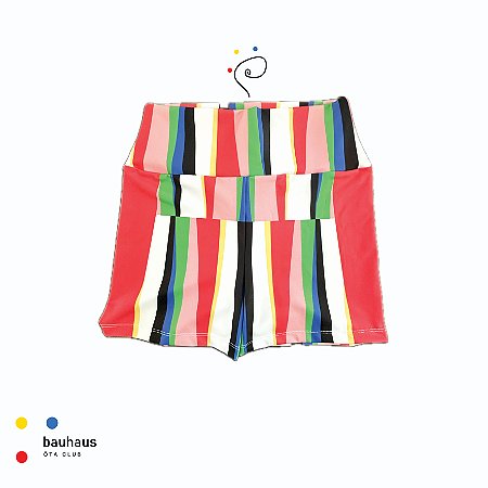 BERMUDA CURTA SLIM TN FITNESS .  estampa GEOMETRIA_BHS3_BAUHAUS . ÖTA CLUB .