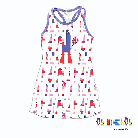 vestido de TENNIS e B.T | nadador OSAKA . PITU _OS BICHOS DA DONA ÖTA . ÖTA TENNIS CLUB