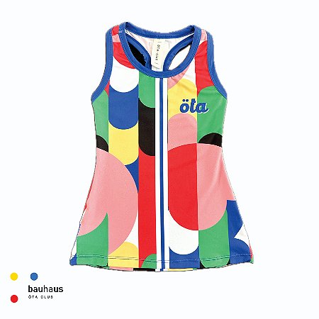 vestido de TENNIS e B.T | nadador OSAKA. estampa GEOMETRIA BHS1. BAUHAUS. ÖTA TENNIS CLUB