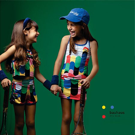 short OLGA INFANTIL .  estampa GEOMETRIA BHS1. BAUHAUS. ÖTA TENNIS CLUB