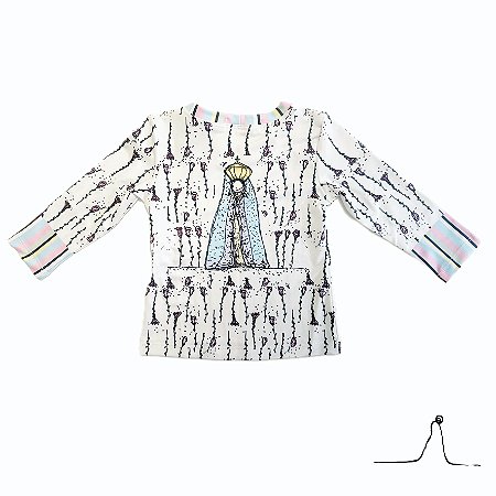 BLUSA DE PROTEÇÃO infantil SLIM . estampa JARDIM DE MARIA . SILÊNCIO DE MARIA . OTA .