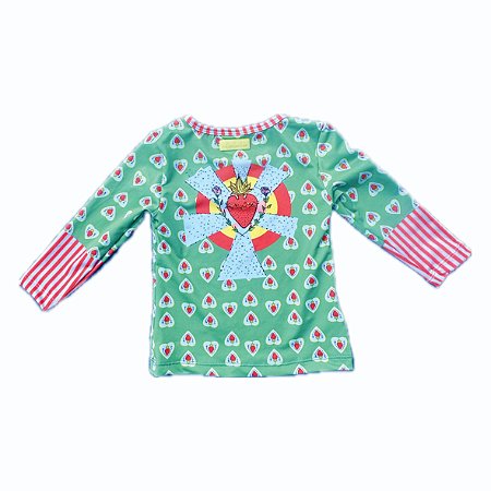 BLUSA DE PROTEÇÃO infantil SLIM . estampa SAGRADO CORAÇÃO DE JESUS . SILÊNCIO DE MARIA . OTA .