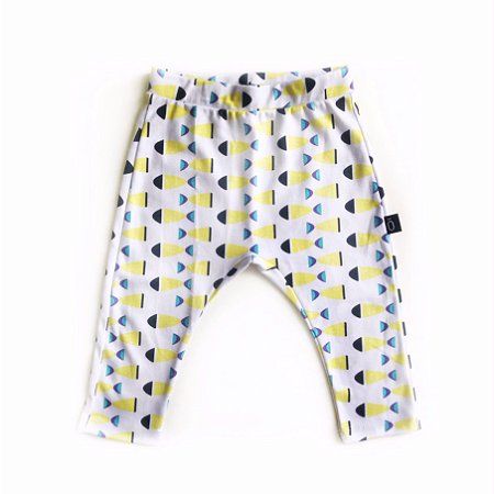 CALÇA LEGGING infantil . estampa PEIXINHOS . OTA .