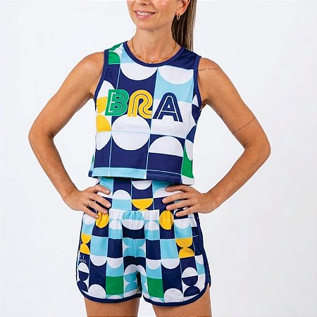 CROPPED MODELO IGA_ GEOMÉTRICO BRASIL . ÖTA TENNIS CLUB