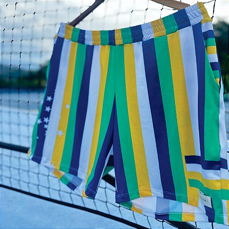 bermuda de TENNIS E BEACH TENNIS: modelo |FEDERER| . estampa FREQUÊNCIA BRASIL . ÖTA TENNIS CLUB