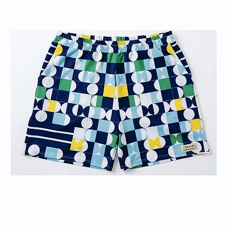 bermuda de TENNIS E BEACH TENNIS: modelo |FEDERER| . estampa GEOMÉTRICO BRASIL . ÖTA TENNIS CLUB
