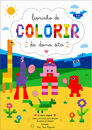 E-book Os Bichos da Dona Öta - Livrinho de Colorir