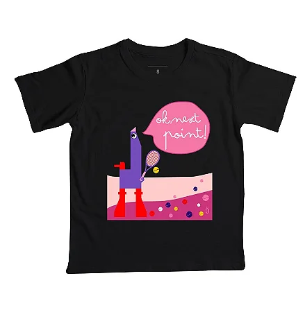 CAMISETA INFANTIL ALGODÃO . TENISTA PITU _ OS BICHÖS DA DONA ÖTA - öta camisetas