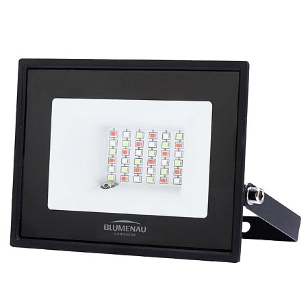 Refletor LED 50W RGB Colorido Com Controle Remoto IP65 Tech Blumenau -  Ciano Iluminação