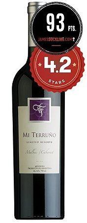 Vinho Tinto Mi Terruno Reserva Limitada Cabernet Malbec 2017