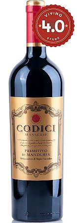 Vinho Tinto Codici Masserie Primitivo di Manduria 2023