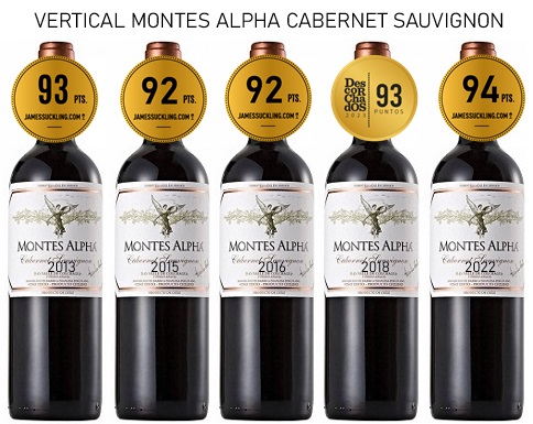 Vertical Montes Alpha Cabernet Sauvignon 2013 2015 2016 2018 2022