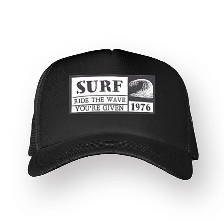 Boné Trucker Surf Preto - Shop225 - Os Bonés mais estilosos da Net