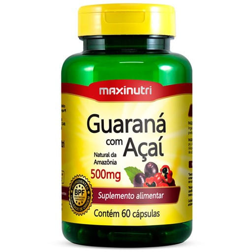 Guaraná com Açaí 60 Cápsulas Maxinutri