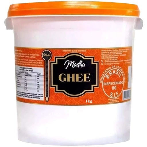 Manteiga Ghee 1KG Madhu Bakery