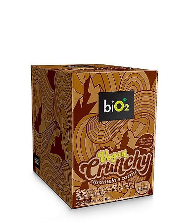 Barra Vegan Crunchy 10un x 28g Caramelo e Cacau Bio2