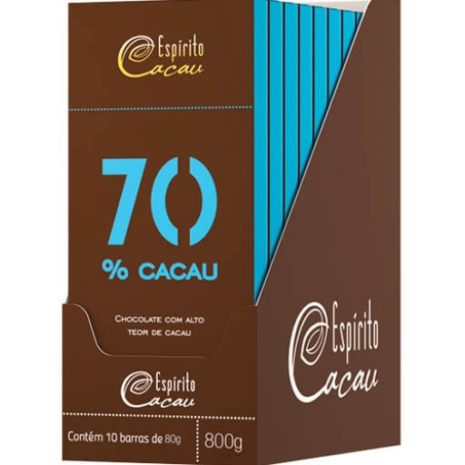 Chocolate 70% 10un x 80g Espírito Cacau
