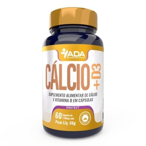 Cálcio + Vitamina D3 60 Cápsulas 1100mg ADA