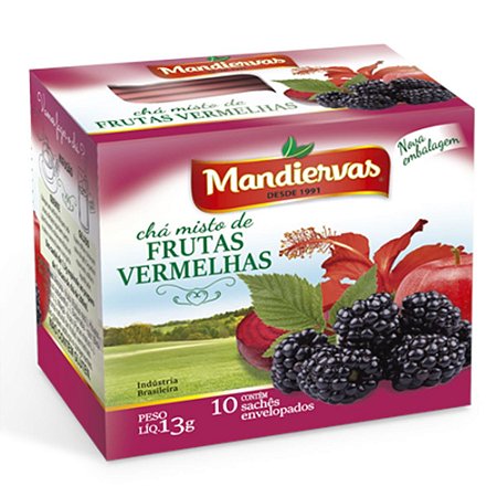 Chá Frutas Vermelhas Mandiervas 13G