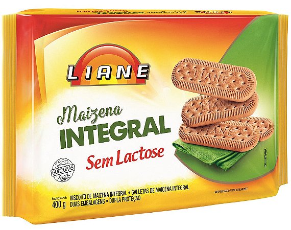 Biscoito Maizena Integral Sem Lactose 400G Liane