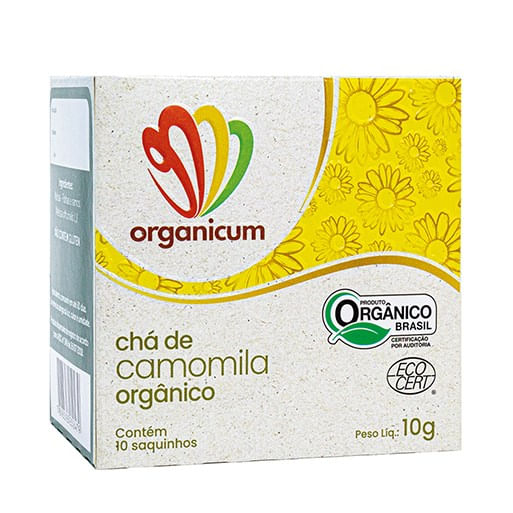 Chá de Camomila 10 Sachês X 10g Organicum
