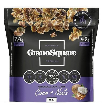 Granola Low Carb Coco + Nuts 200g GranoSquare