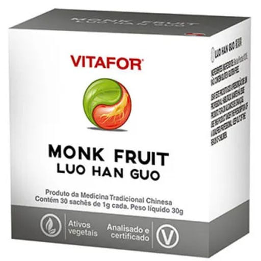 Monk Fruit Luo Han Guo 30 Sachês X 1g Vitafor