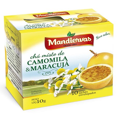 Chá Camomila/Maracujá Mandiervas 10G