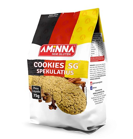 Cookies Spekulatius Sem Glúten 80G Aminna