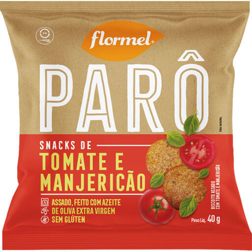 Snack Parô Tomate e Manjericão 40g Flormel