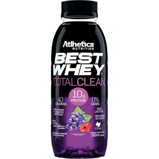 Best Whey Total Clean Uva com Hibisco 350ml Atlhetica Nutrition
