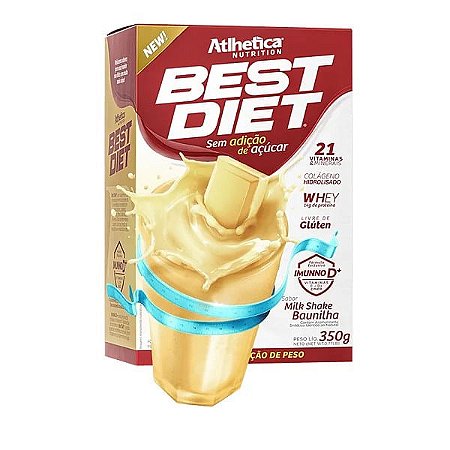 Best Diet Milk Shake Baunilha 350g Atlhetica Nutrition