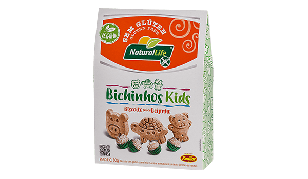 Biscoito Bichinhos Kids Beijinho 80g Natural Life