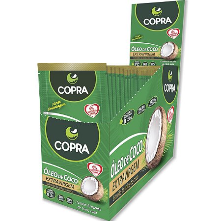 Oleo De Coco Extra-Virgem 40 Saches 15Ml Copra