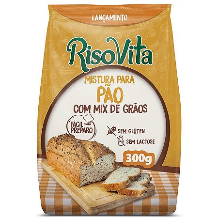 Mistura Pao Com Mix De Graos S/Gluten/Lactose 300G Risovita