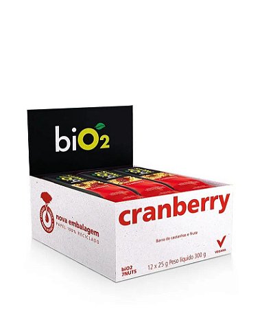 Barra Castanha/Cranberry/Nuts 12un X 25G Bio2