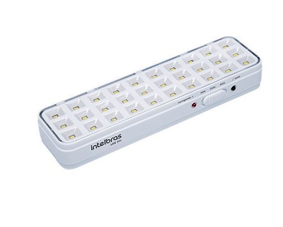 LUMINÁRIA DE EMERGÊNCIA 30 LEDS COM PINO TOMADA-INTELBRAS