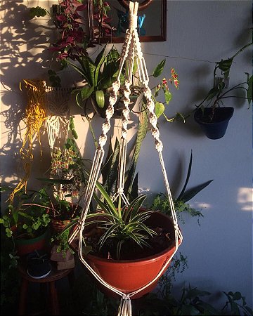 Suporte para plantas macramê