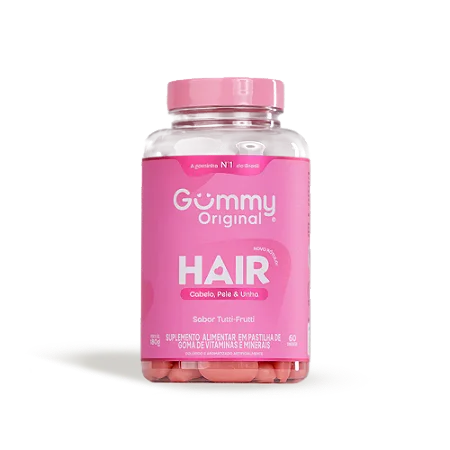 Gummy Hair Vitamin - Suplemento para Cabelo e Unhas (60 gomas)